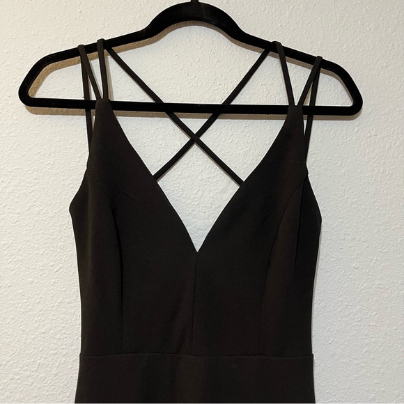 Lulu’s All This Allure Black Strappy Backless Mermaid Evening Maxi Dress M EUC - Picture 5 of 7